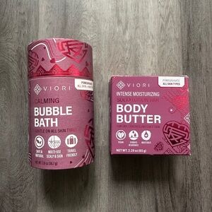 LIMITED EDITION Viori Pomegranate Scent Bubble Bath & Body Butter Set